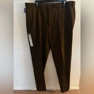 Haggar Men's Dark Brown Dress Pants